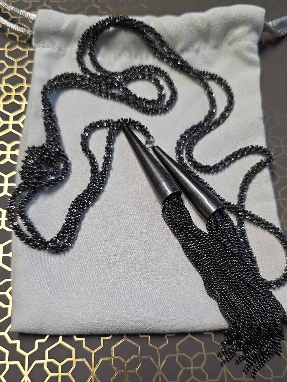 Kendra Scott Gunmetal Phara Lariat Necklace